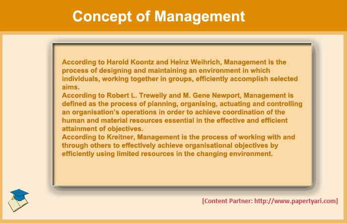 Concept of Managment