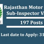 Rajasthan Motor Vehicle Sub-Inspector Vacancy 2021