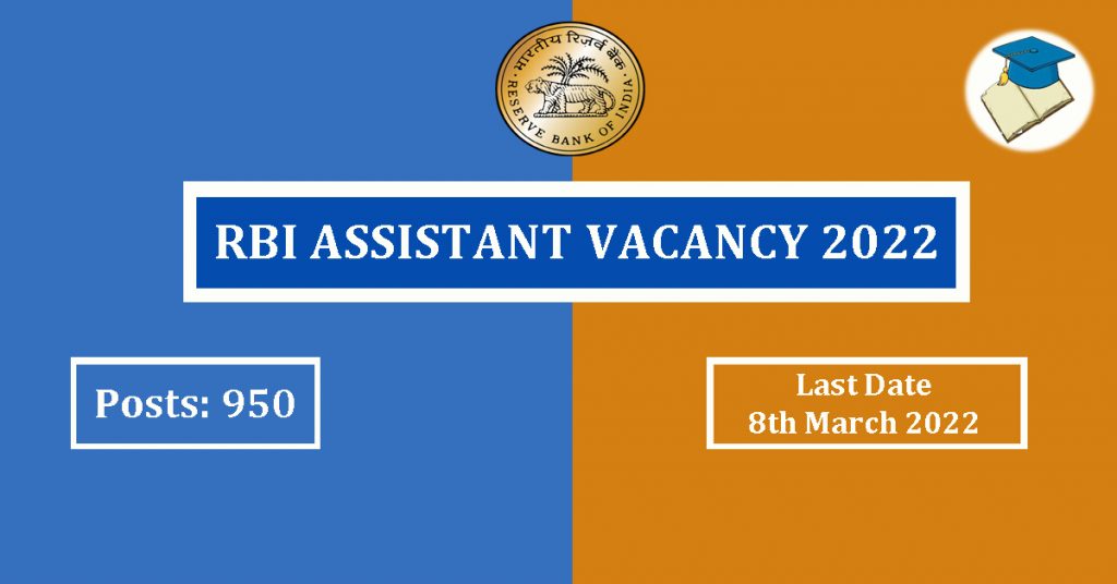 RBI Assistant Vacancy 2022 Apply for 950 Posts Paper Tyari