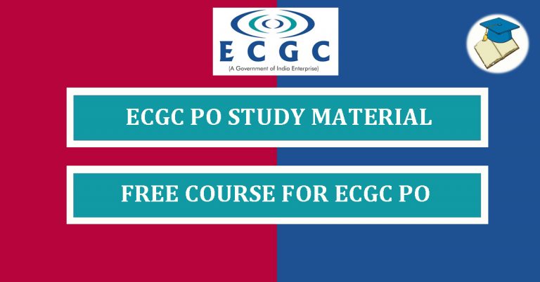 ECGC PO STUDY MATERIAL